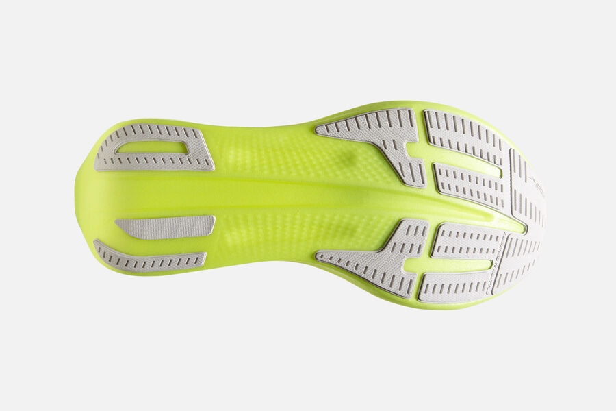 Brooks Hyperion Elite 2 Spikes Shoes Womens White/Grey/Green 081375-GBY